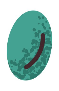 Yeşil zeytinli pizza malzemesi çıkartma elementi