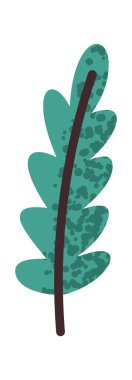 Pizza aromalı çıkartma tasarımı için yeşil baharat