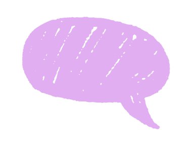 Oval şekilli mor renkli balon pastel boya dokusu