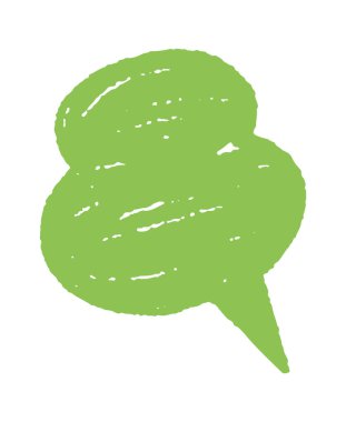 Tatlı bulut şekilli konuşma balonu pastel boya stili