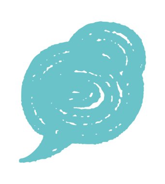 Kaba pastel boyanmış konuşma balonu tasarımı karalama sohbeti