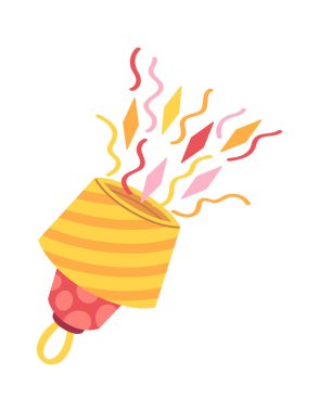 Canlı parti patlaması konfeti şenliği tasarımı