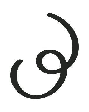 Minimalist girdapçı el çizimi karalama dekoratif element