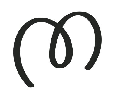 Doodle girdaplı el çizimi ögesi kabataslak biçimi