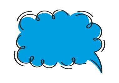 Yaratıcı iletişim sohbet kutusu karalama tasarımı ögesi