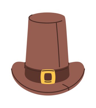 Kemer tokalı silindir şapka, klasik aksesuar.