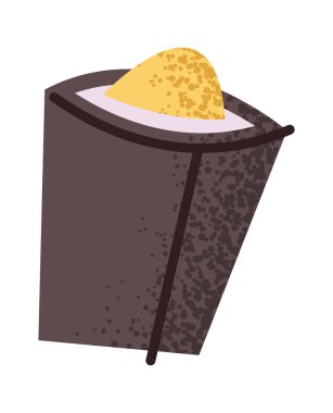 Suşi, Asya yemek menüsü etiketi.