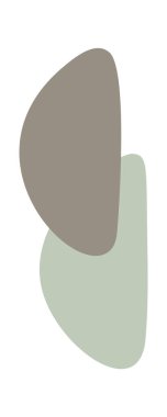 Basit şekil kompozisyonu boho stili dekoratif baskı