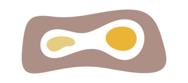 Sanatsal boho ögesi soyut dekoratif biçim tasarımı