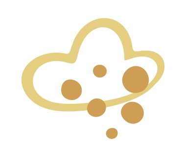 Şirin boho bulut yağmuru Yaratıcı tasarım damla