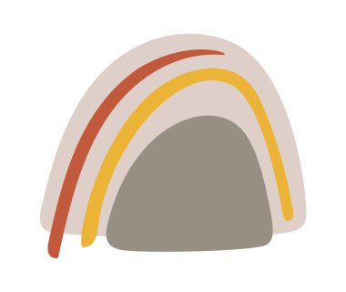 Boho mount şekli pastel renk tasarımı ögesi