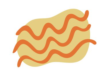 Çizgi düzenleme desenli soyut boho sıvısı