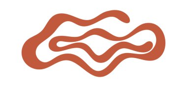 Garip dalgalı çizgi girdap boho dekorasyon tasarımı