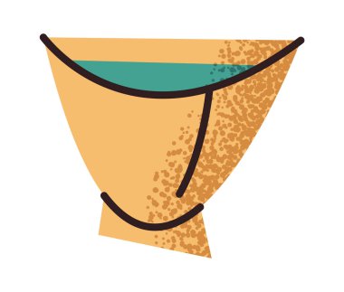 Matcha çayı geleneksel Japon içecek kasesi çıkartması