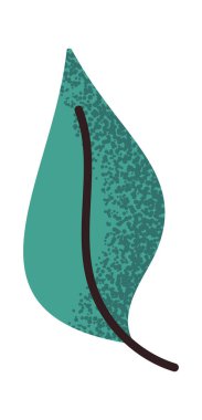 Doğal çay yeşil yaprak çıkartması tasarım elementi