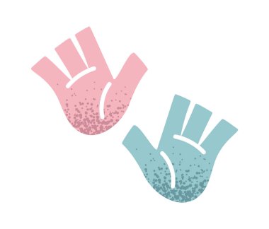 Sevimli bebek elleri çıkartma annelik tasarımı