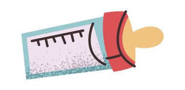 Süt şişesi bebek beslenme etiketi tasarımı