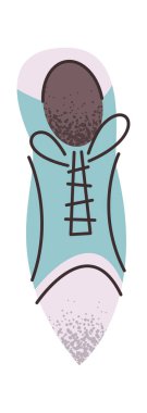 Mavi melon ayakkabı deri ayakkabı çıkartması tasarımı