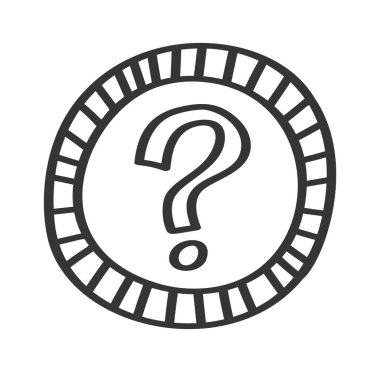 Soru işareti iletisi içeren yuvarlak çerçeve