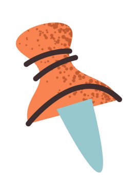 İğne iğnesi okul kırtasiye etiketi raptiye tasarımı