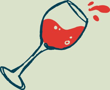 İtalyan kırmızı şarap kadehi el yapımı tasarım.