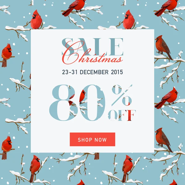 Christmas Sale Banner with Gifts — Stock Vector