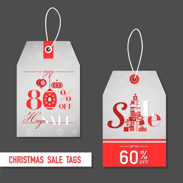 Christmas Sale Tags - in vector — Stock Vector
