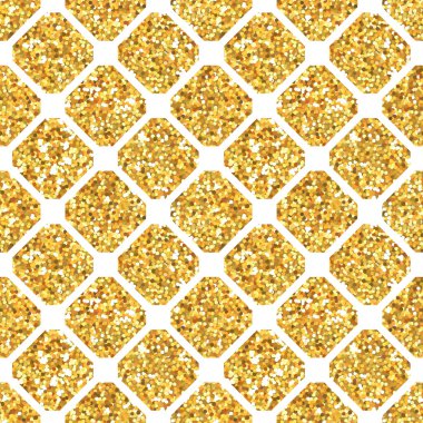 Altın geometri Glitter arka plan - Dikişsiz desen