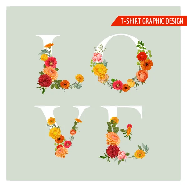 Vintage flor amor fondo - Estilo acuarela - en vector — Vector de stock