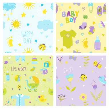 Bebek çocuk duş veya varış kartı - şirin elbise