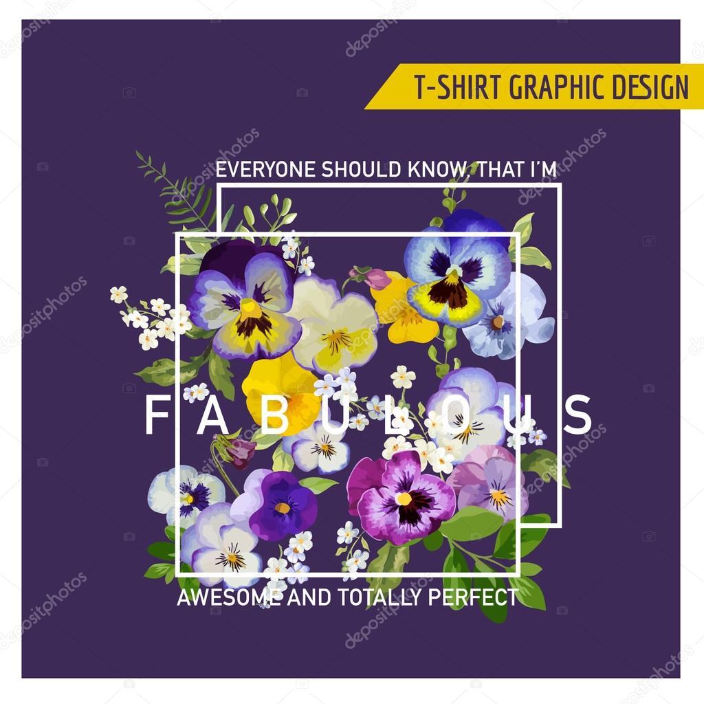 Floral Graphic Design - for t-shirt, fashion, prints