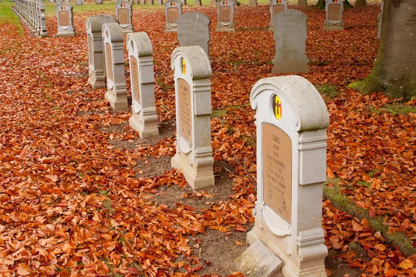 Belgian Military Cemetery Houthulst - Gravestones — Stock Photo, Image