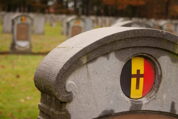 Houthulst cementerio militar belga - De cerca — Foto de Stock