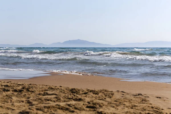 Água Limpa Peloponnese Grécia Golden Beach — Fotografia de Stock