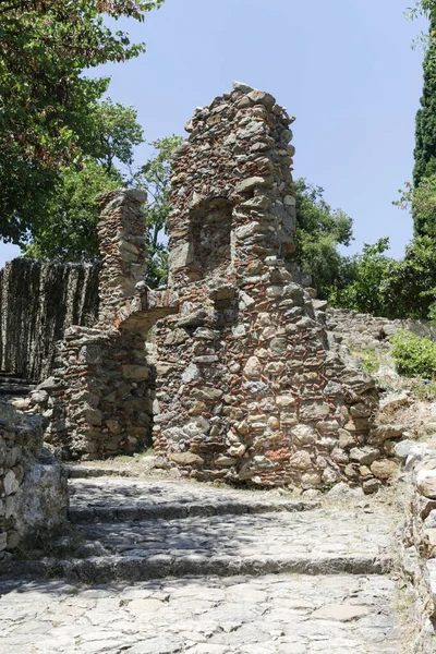 Die Verlassene Mittelalterliche Stadt Mystras Peloponnes Griechenland — Stockfoto