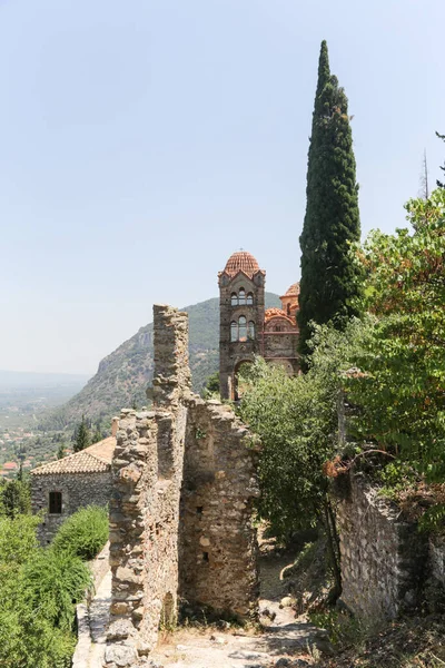 Opuštěné Středověké Město Mystras Peloponés Greec — Stock fotografie