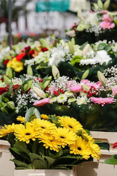 Blommor Frã Blomsteraffären Marknaden Lille — Stockfoto