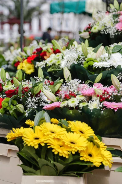 Blommor Frã Blomsteraffären Marknaden Lille — Stockfoto