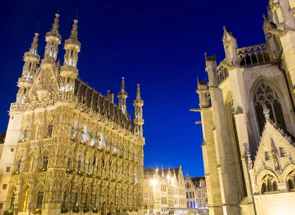 Stary Budynek Ratusza Leuven Belgia — Zdjęcie stockowe