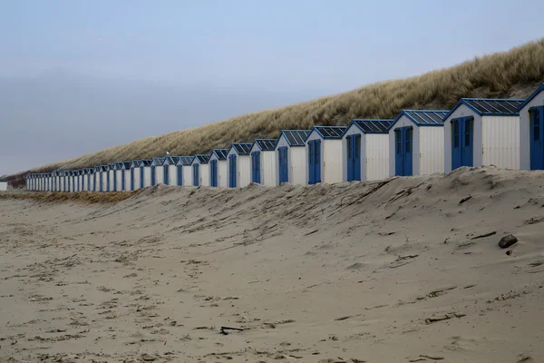Пляжу будинків Texel — стокове фото