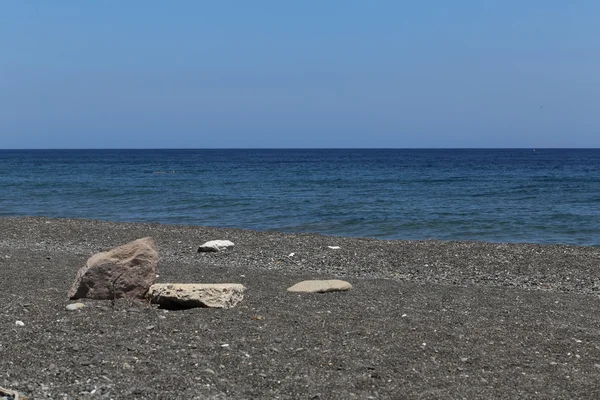 Пляж Камари Санторини — стоковое фото