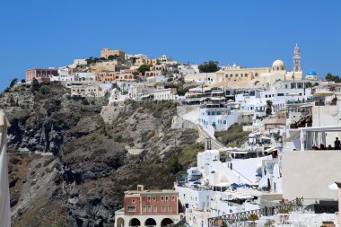 santorini sokaklarında