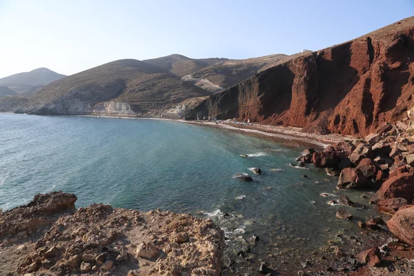 Roter Strand Santorini — Stockfoto