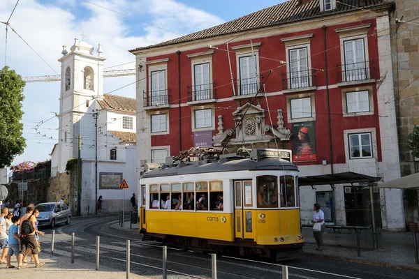 Lizbońskiej tramwajów — Zdjęcie stockowe