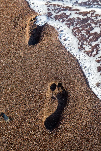 Foot Steps Beach — Stock Photo, Image