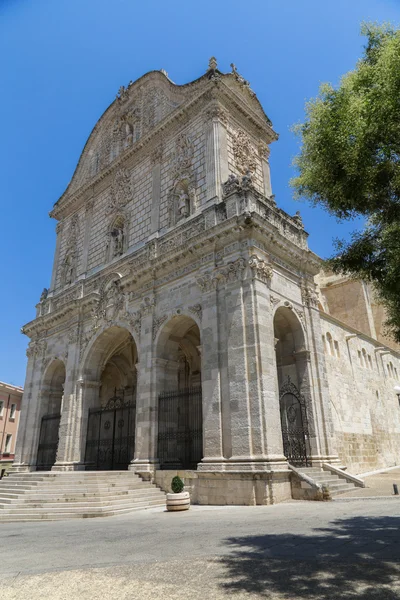 Cathedral entrance Sassari — Stock Photo, Image