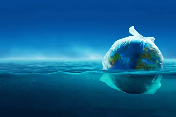 Планета Земля Пластику — стокове фото