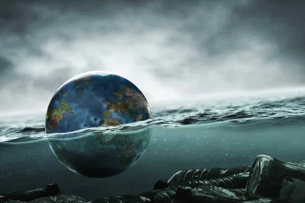 Планета Земля Океані — стокове фото