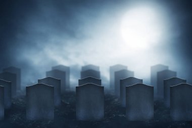 Gece mezarlığı, Cadılar Bayramı teması