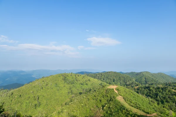 天空、 森林和山. — 图库照片